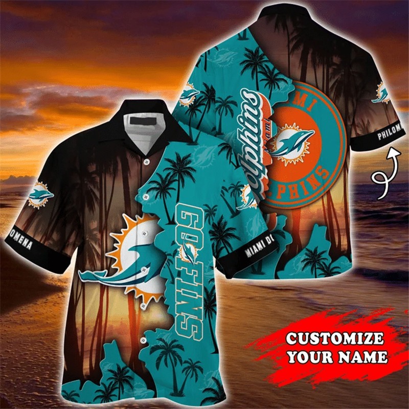 Miami Dolphins Hawaiian Shirts tropical island personalized -Jack sport ...