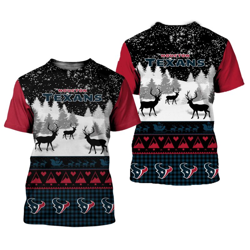 Houston Texans 3D Shirt - All Over Print Gift For Christmas, For Fans