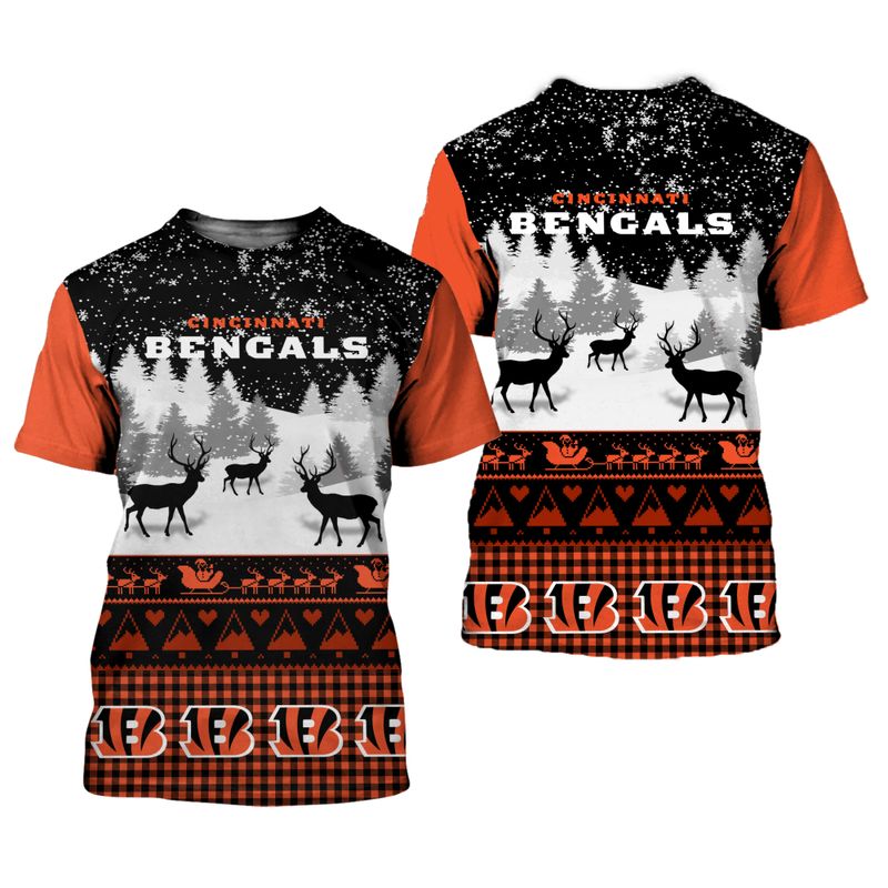 Cincinnati Bengals 3D Shirt - All Over Print Gift For Christmas, For Fans