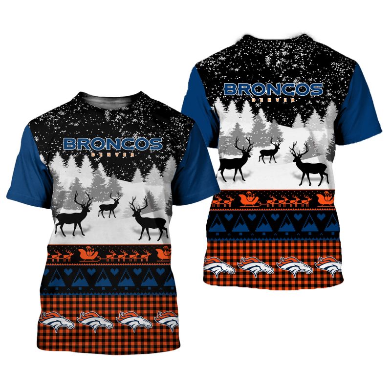 Denver Broncos 3D Shirt - All Over Print Gift For Christmas, For Fans