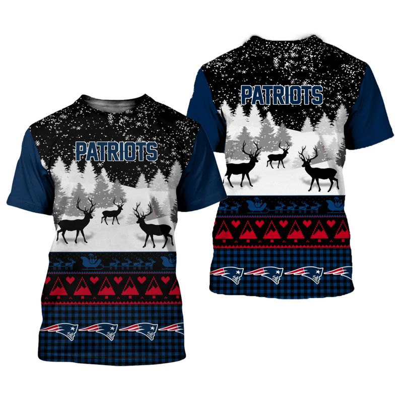 New England Patriots 3D Shirt - All Over Print Gift For Christmas, For Fans