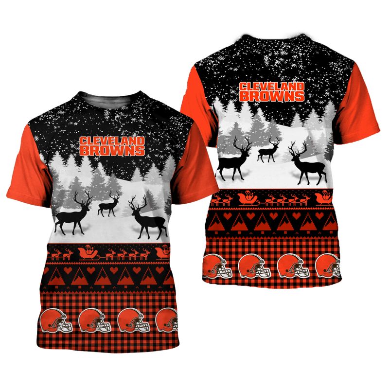 Cleveland Browns 3D Shirt - All Over Print Gift For Christmas, For Fans