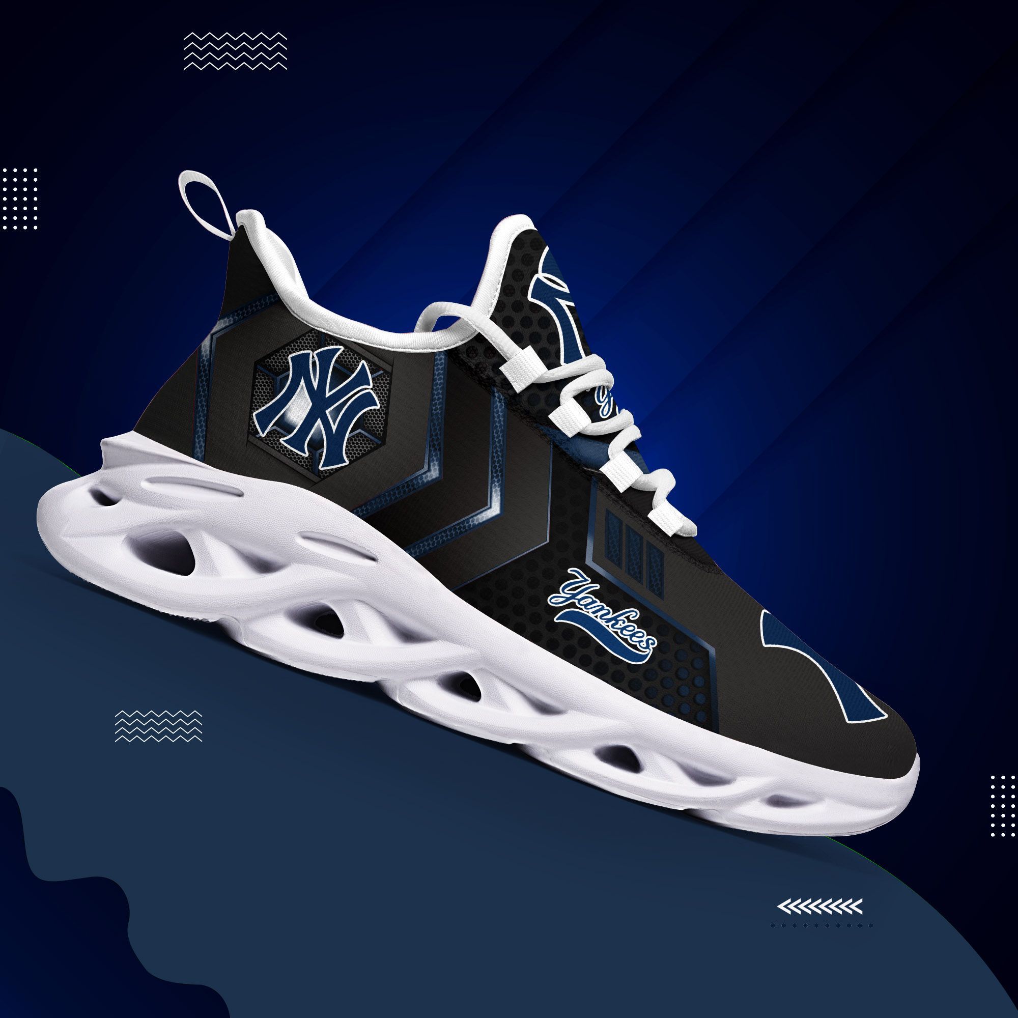 New York Yankees Shoes Customize Sneakers for men -Jack sport shop