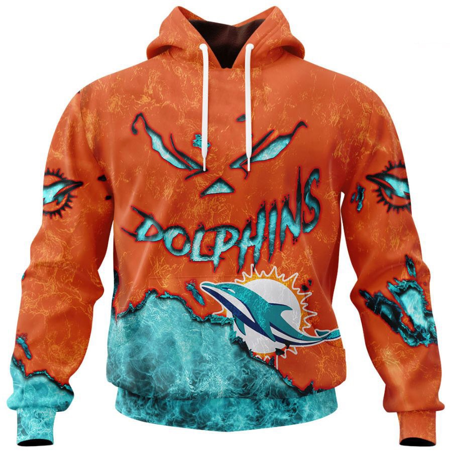 Miami Dolphins Hoodie 3D devil eyes gift for fans -Jack sport shop