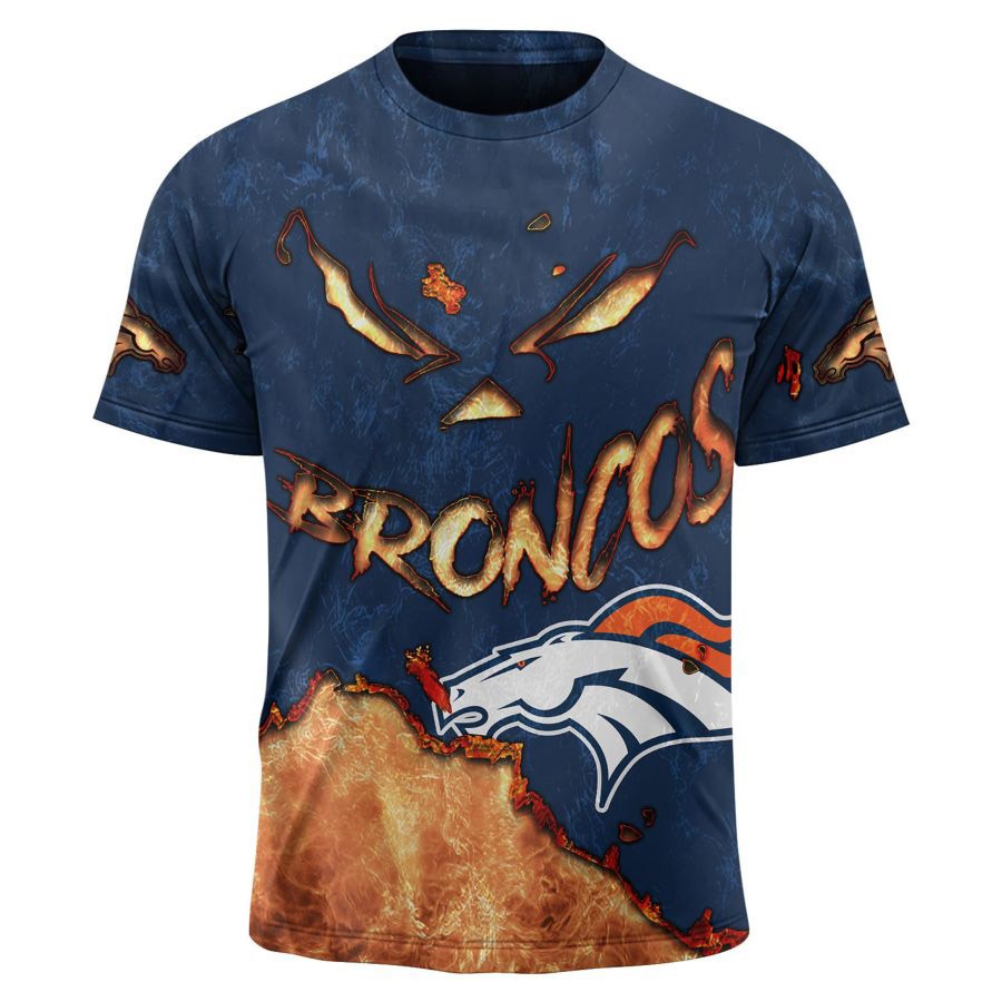 Denver Broncos T-shirt 3D devil eyes gift for fans -Jack sport shop