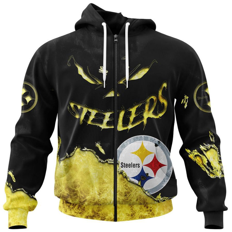 Pittsburgh Steelers Hoodie 3D devil eyes gift for fans -Jack sport shop