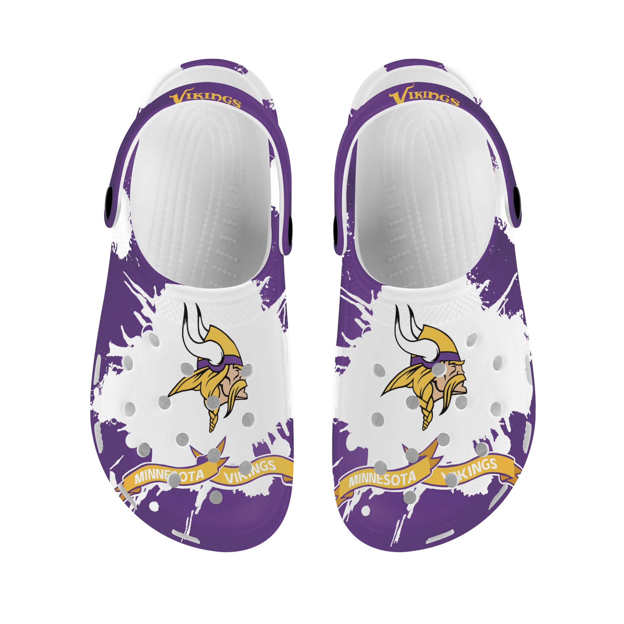 Minnesota Vikings Crocs shoes cute Style#1 Shoes for fans -Jack sport shop
