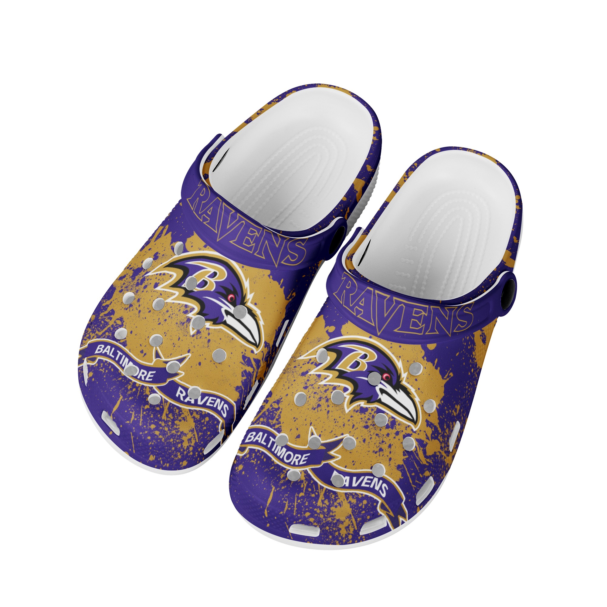 Baltimore Ravens Crocs shoes cute Style#2 Shoes for fans -Jack sport shop