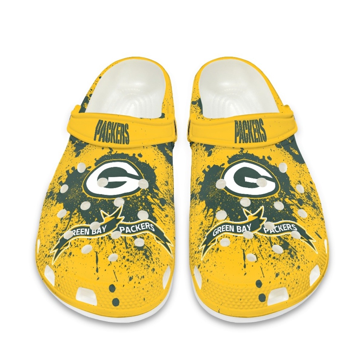 Green Bay Packers Crocs shoes cute Style#3 Shoes for fans -Jack sport shop