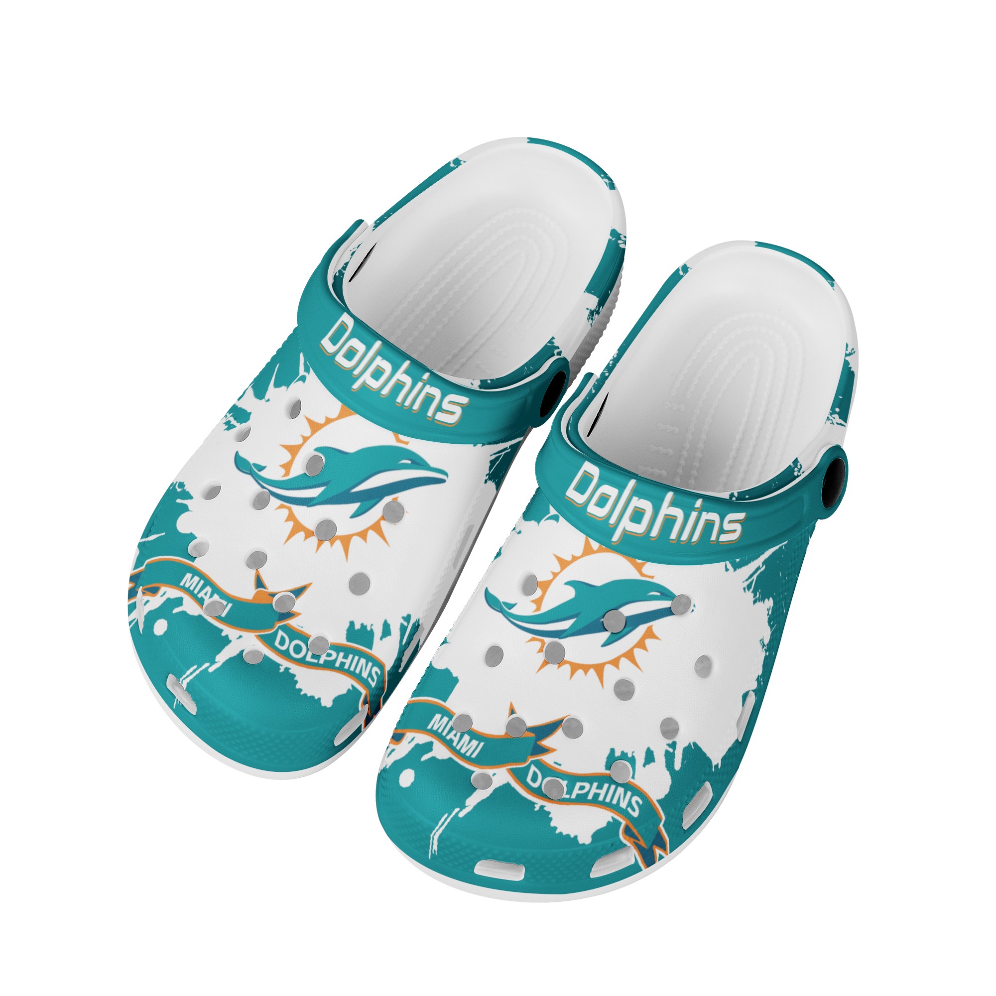 Miami Dolphins Crocs shoes cute Style#1 Shoes for fans -Jack sport shop